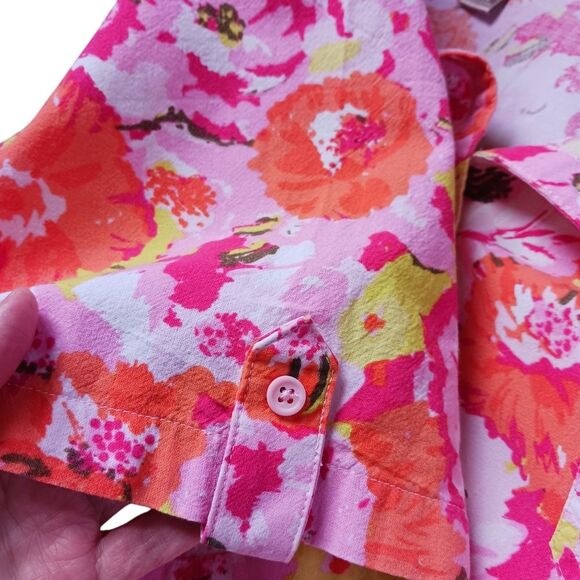 WHITE STAG Floral Shirt Button Down Short Sleeve Hawaiian Print Plus Size 4X - Picture 2 of 12